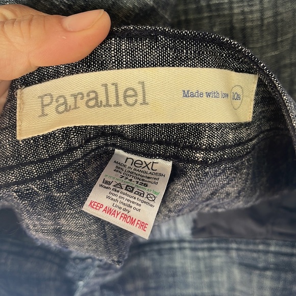 Navy Heather Linen Pants - Picture 2 of 5